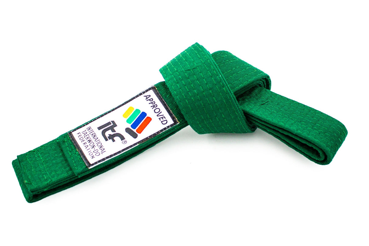 TOP TEN TaekwonDo belt “ITF” Green 150 cm at Bytomic Trade and Wholesale