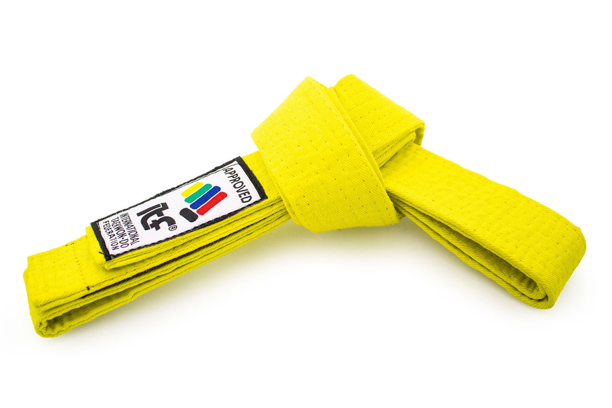 TOP TEN TaekwonDo belt “ITF” Yellow 150 cm at Bytomic Trade and Wholesale