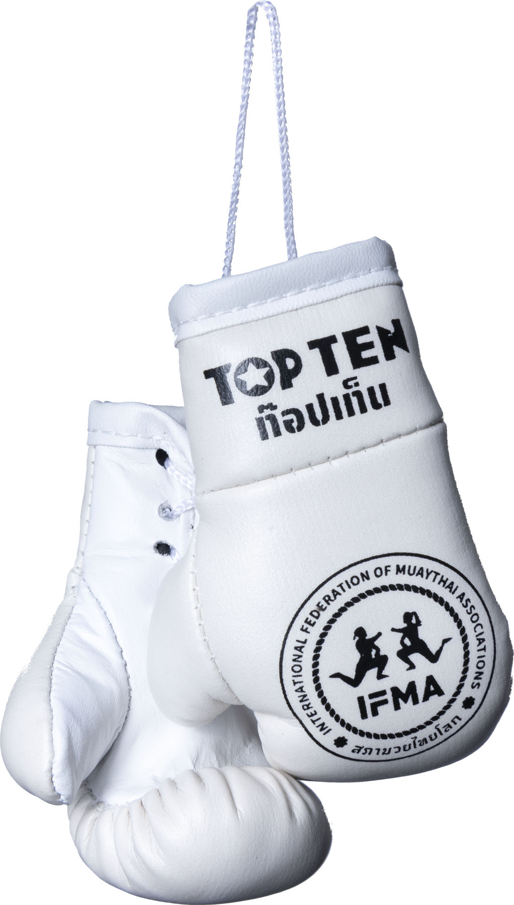 TOP TEN Mini boxing gloves “IFMA” White at Bytomic Trade and Wholesale