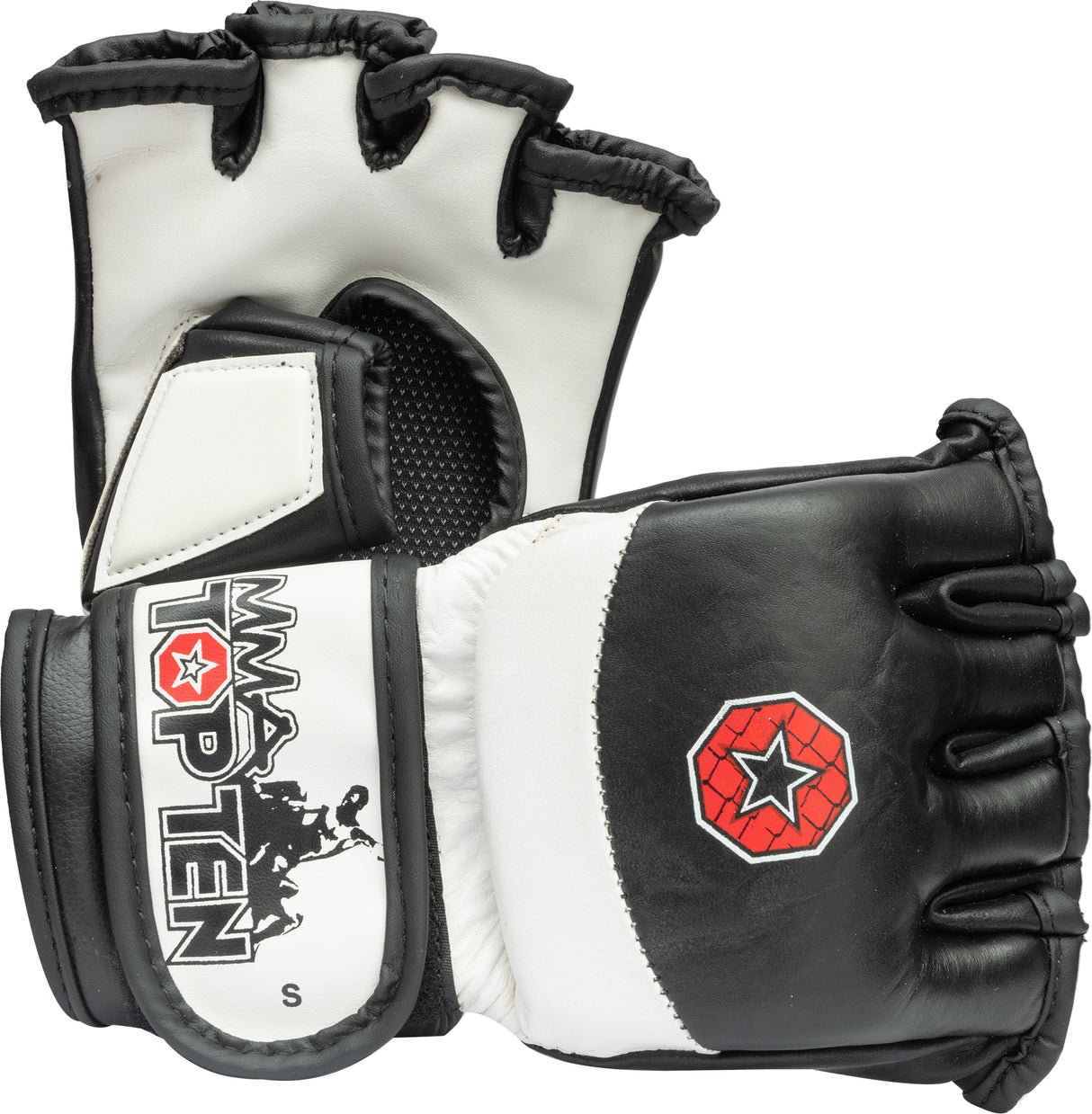 TOP TEN MMA MMA gloves “Freefight” blackwhite Black - White S at Bytomic Trade and Wholesale