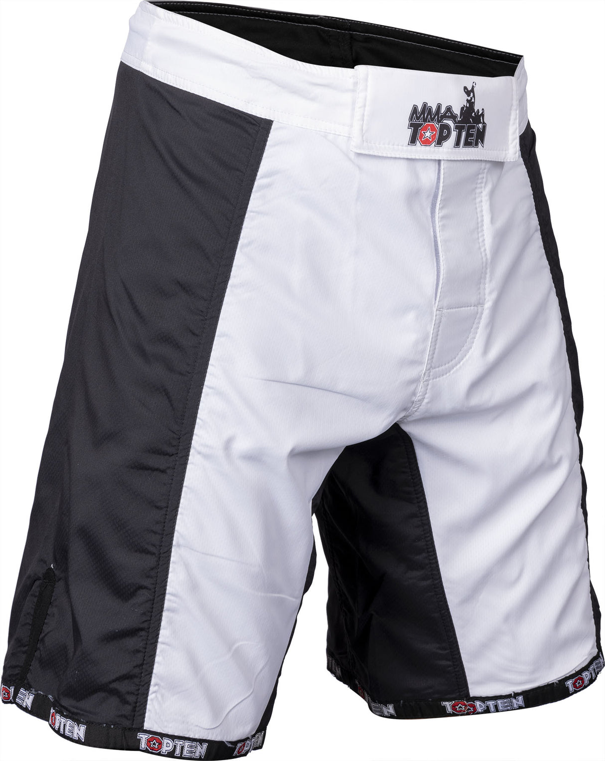 TOP TEN MMA MMAShorts “Competition” = blackwhite Black - White 170 cm M at Bytomic Trade and Wholesale