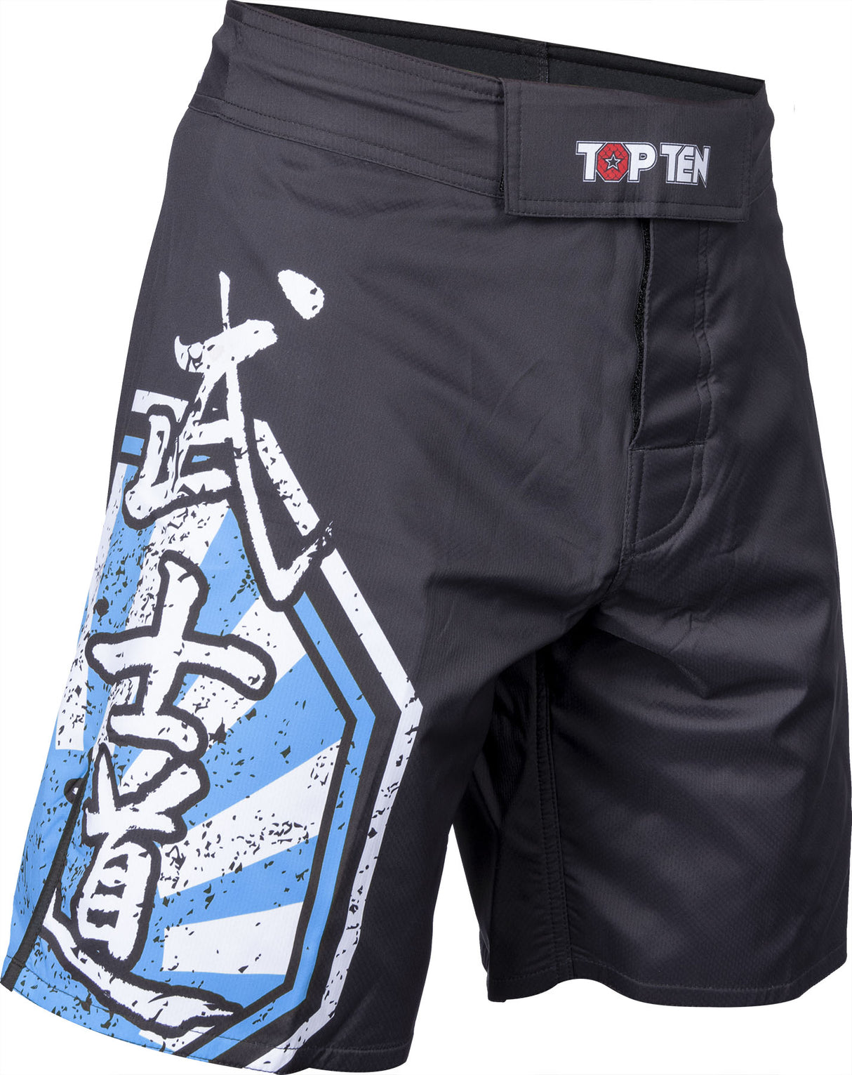 TOP TEN MMA MMAShorts “Sunrise” = blackblue Black - Blue 190 cm XL at Bytomic Trade and Wholesale
