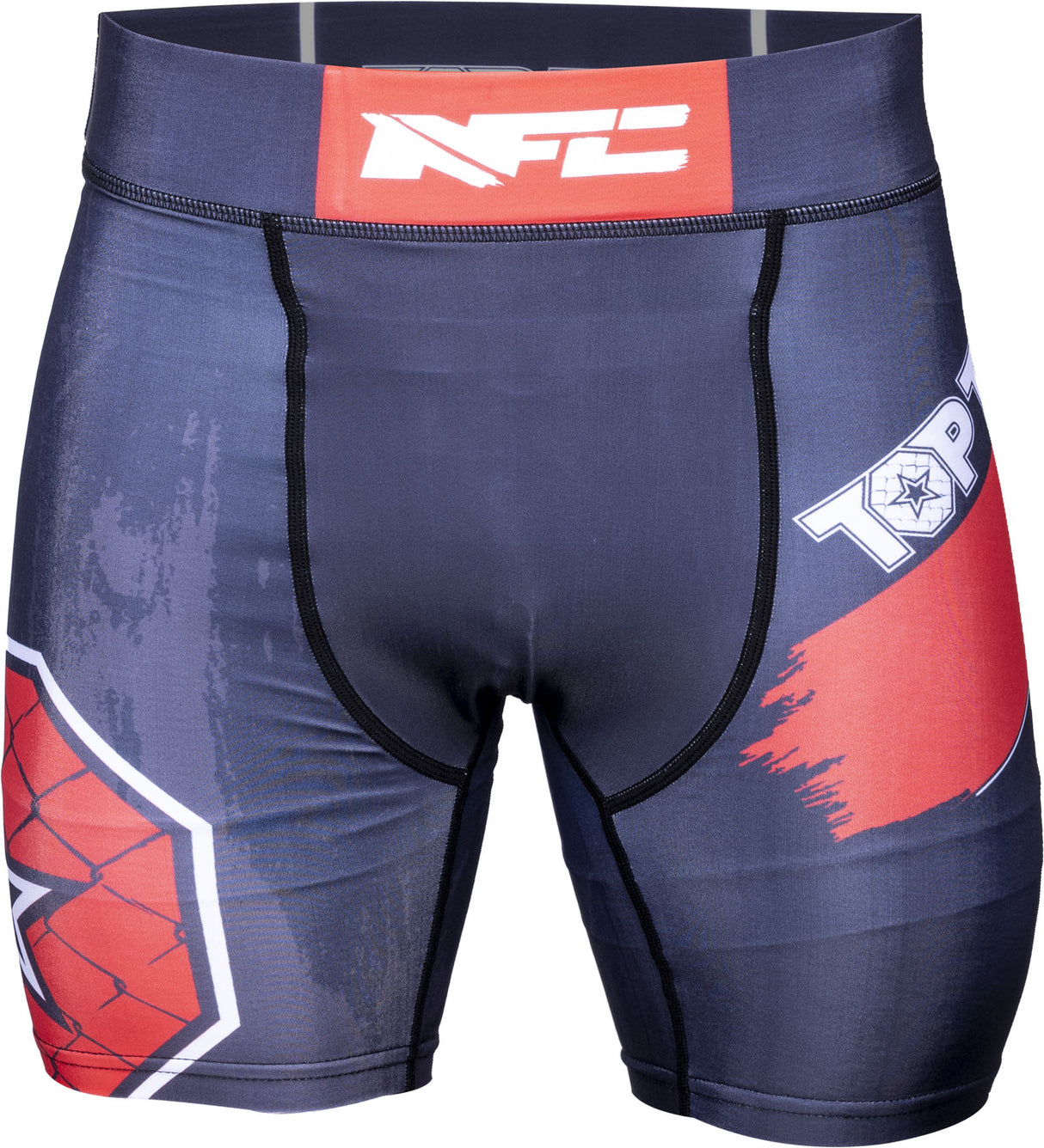 TOP TEN MMA Short tights “NFC Fight Night” blackblue Black - Red XS at Bytomic Trade and Wholesale