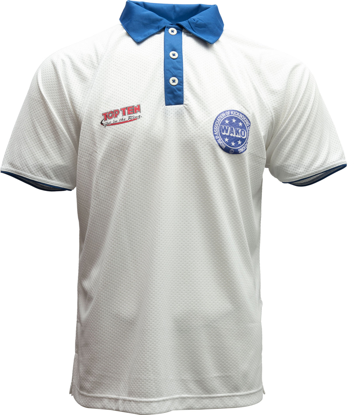 TOP TEN Polo Shirt “WAKO” Dry Fit White S at Bytomic Trade and Wholesale