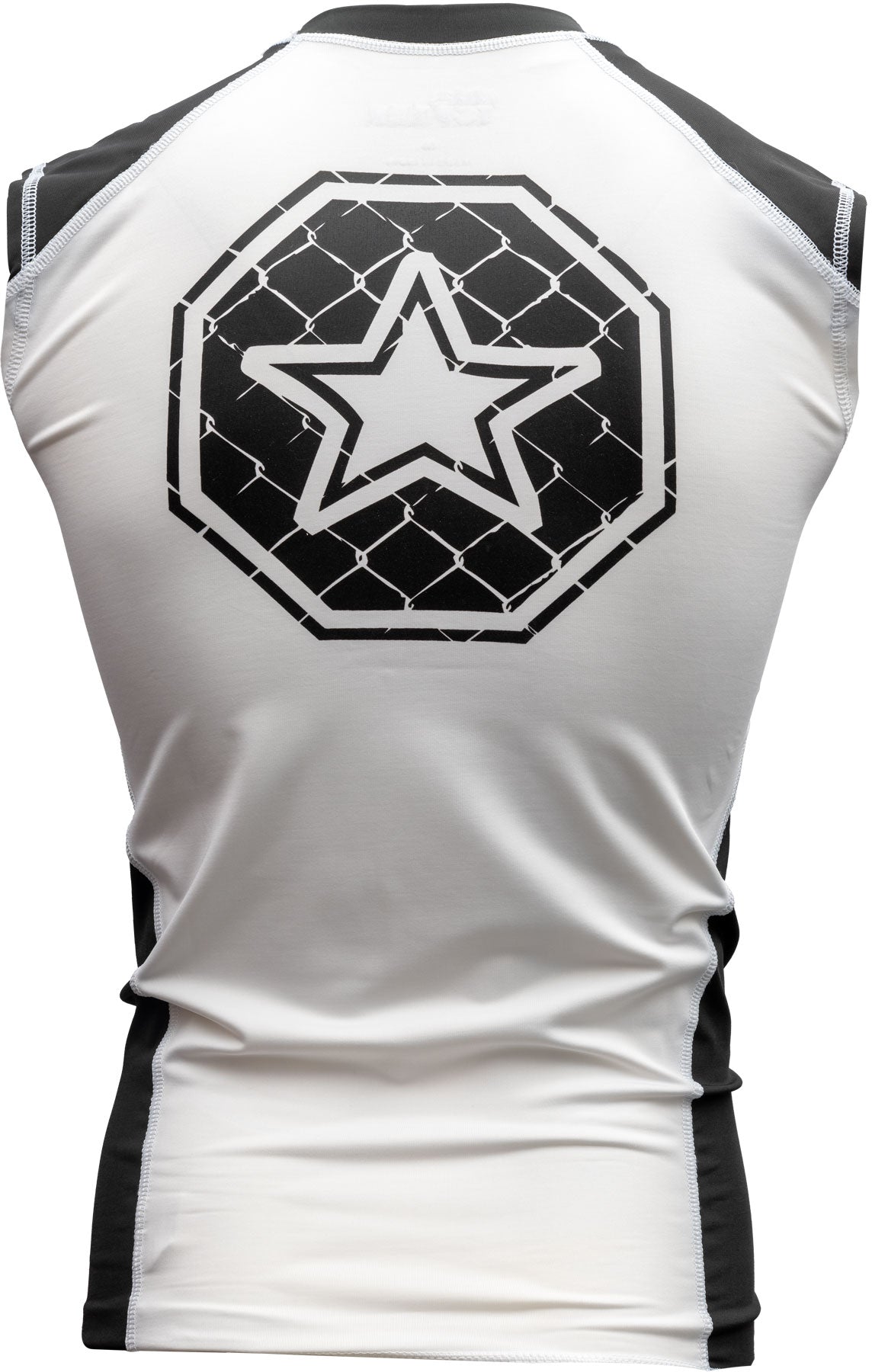TOP TEN MMA Rash Guard sleeveless whiteblack at Bytomic Trade and Wholesale