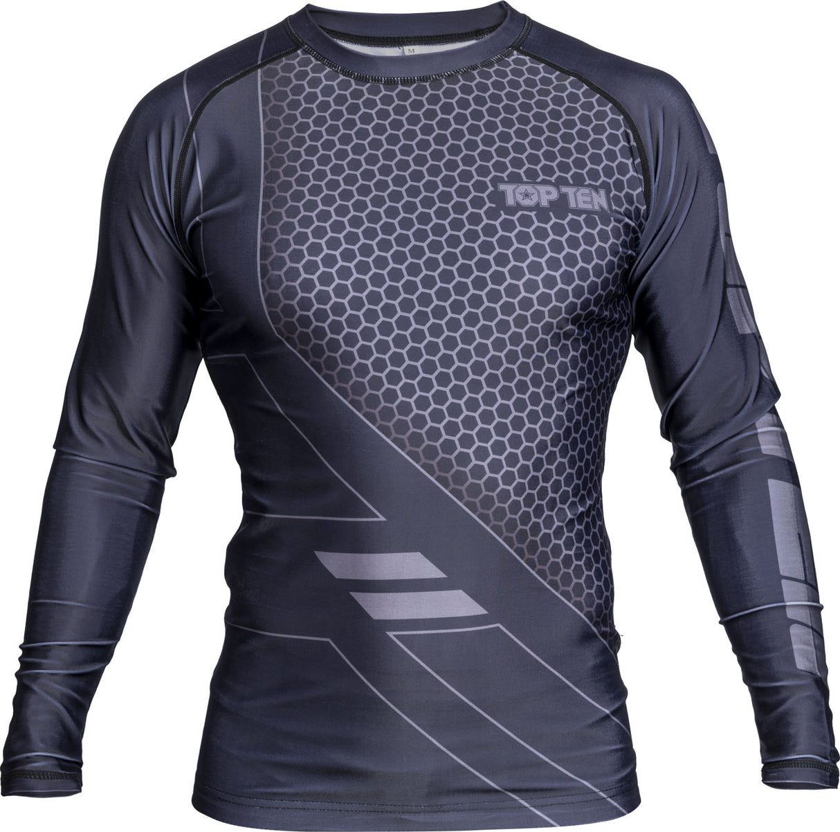 TOP TEN MMA Rash Guard “COMBat” Black XXL at Bytomic Trade and Wholesale