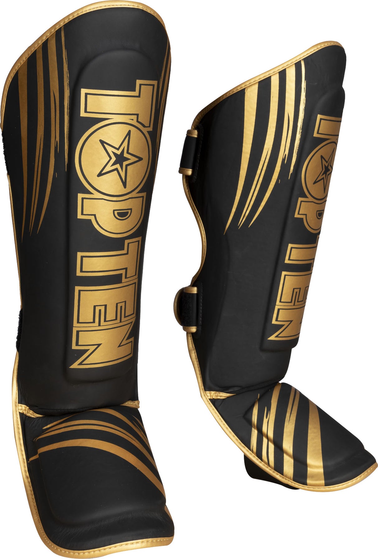 TOP TEN Shin and Instep Guard "Star Light“ blackblack Gold - Black XL at Bytomic Trade and Wholesale