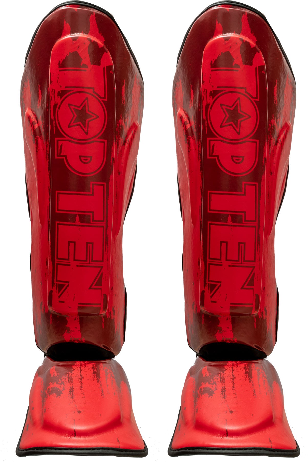 TOP TEN Shin and Instep Guard “Power Ink” Red L at Bytomic Trade and Wholesale