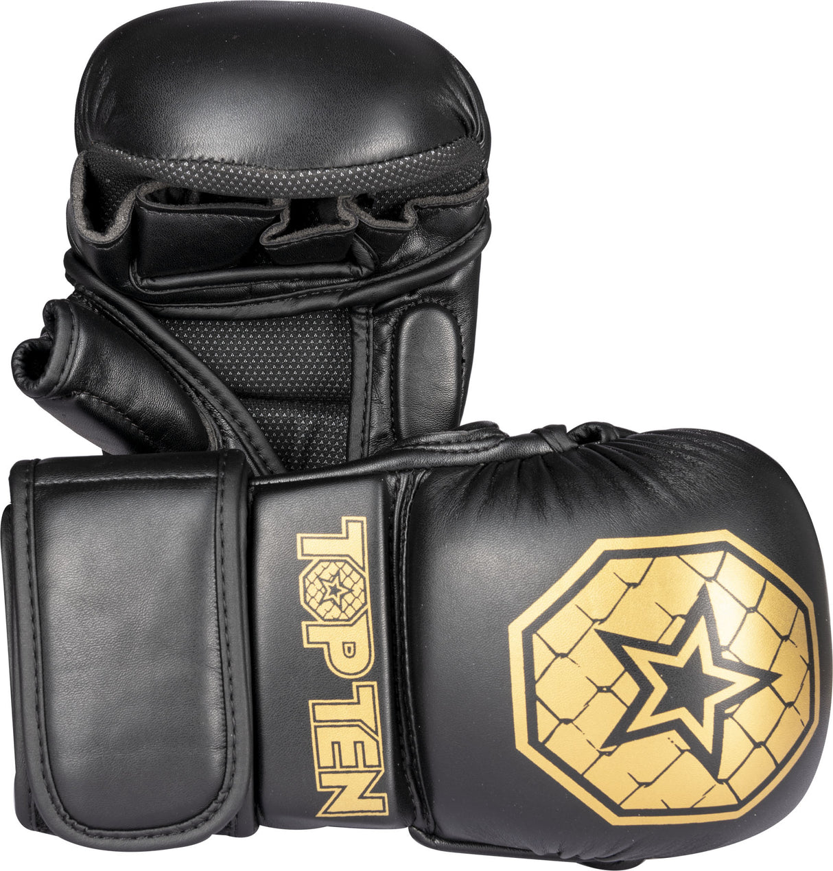 TOP TEN MMA MMA sparring gloves “Contender” Black - Gold S at Bytomic Trade and Wholesale
