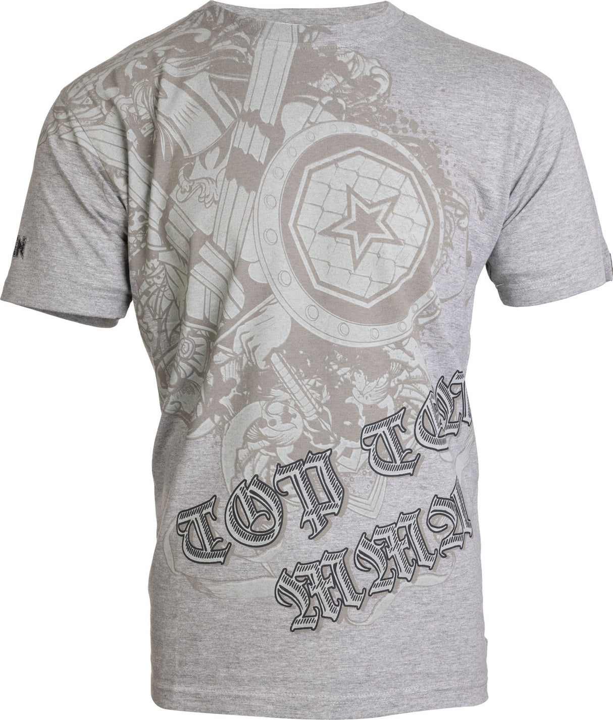 TOP TEN MMA TShirt “Shield” Gray XS at Bytomic Trade and Wholesale