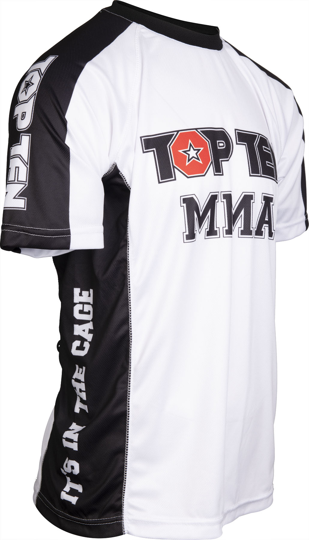 TOP TEN MMA TShirt “It´s in the cage” whiteblack at Bytomic Trade and Wholesale