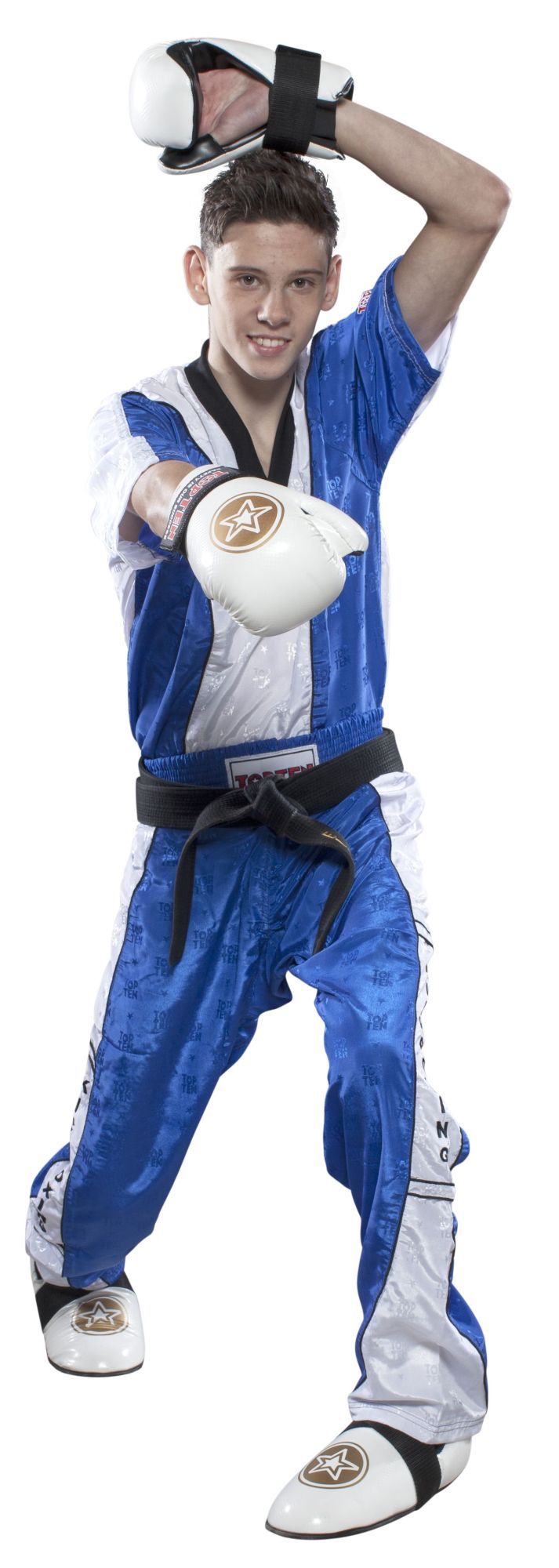 TOP TEN TShirt VNeck for kickboxing “Kickboxing” blackblue at Bytomic Trade and Wholesale