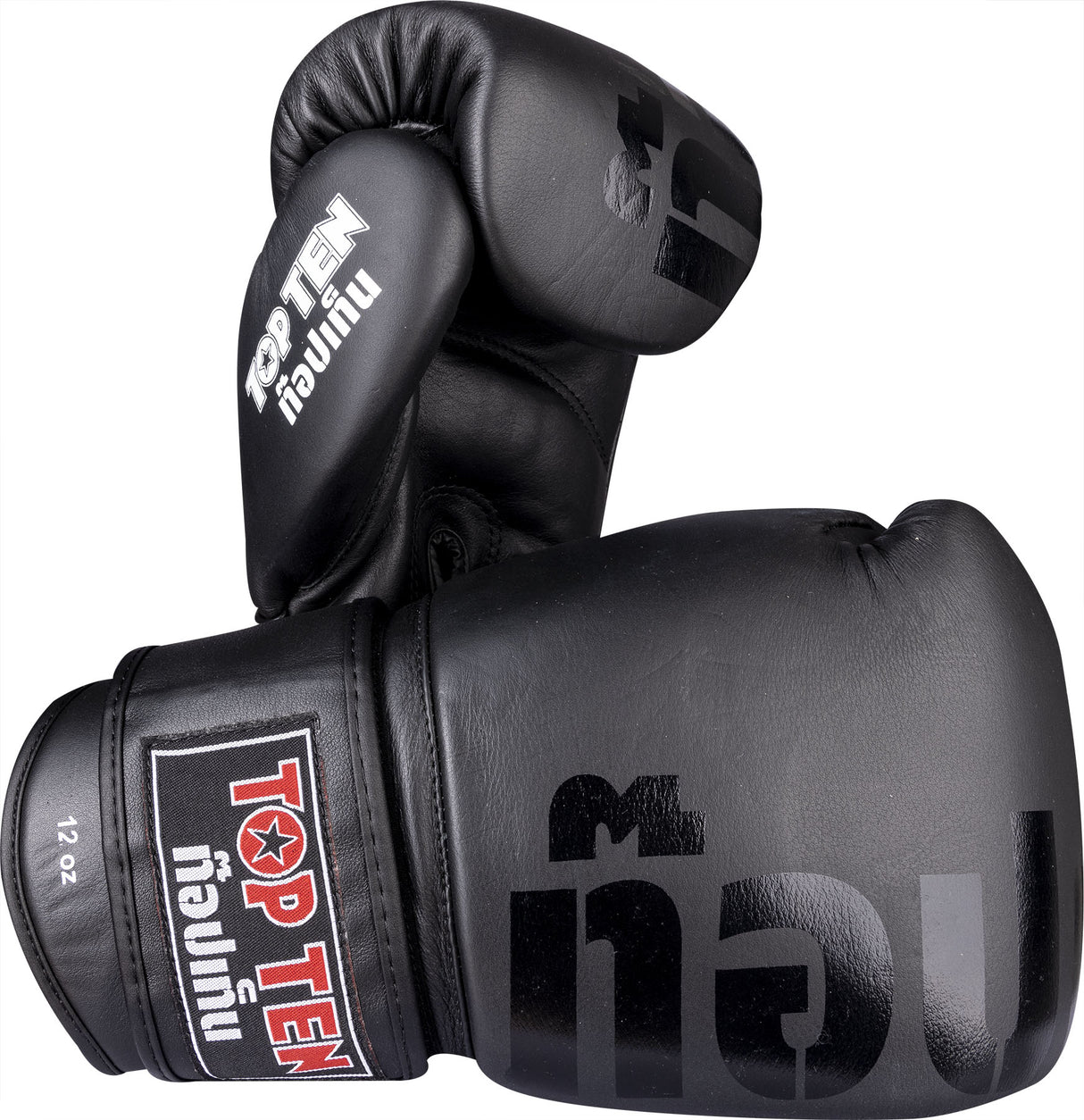 TOP TEN Sparring gloves “Ajarn” 12 oz Black at Bytomic Trade and Wholesale