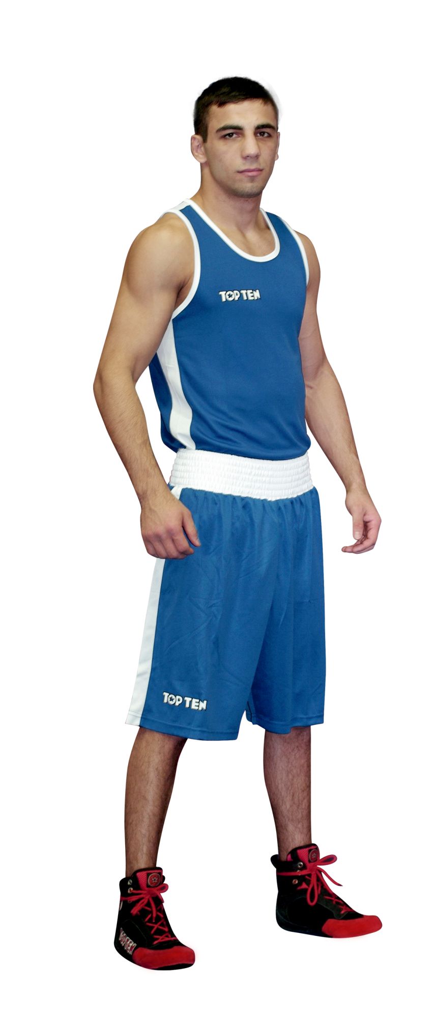 TOP TEN Tank Top for boxing “Competition” bluewhite at Bytomic Trade and Wholesale