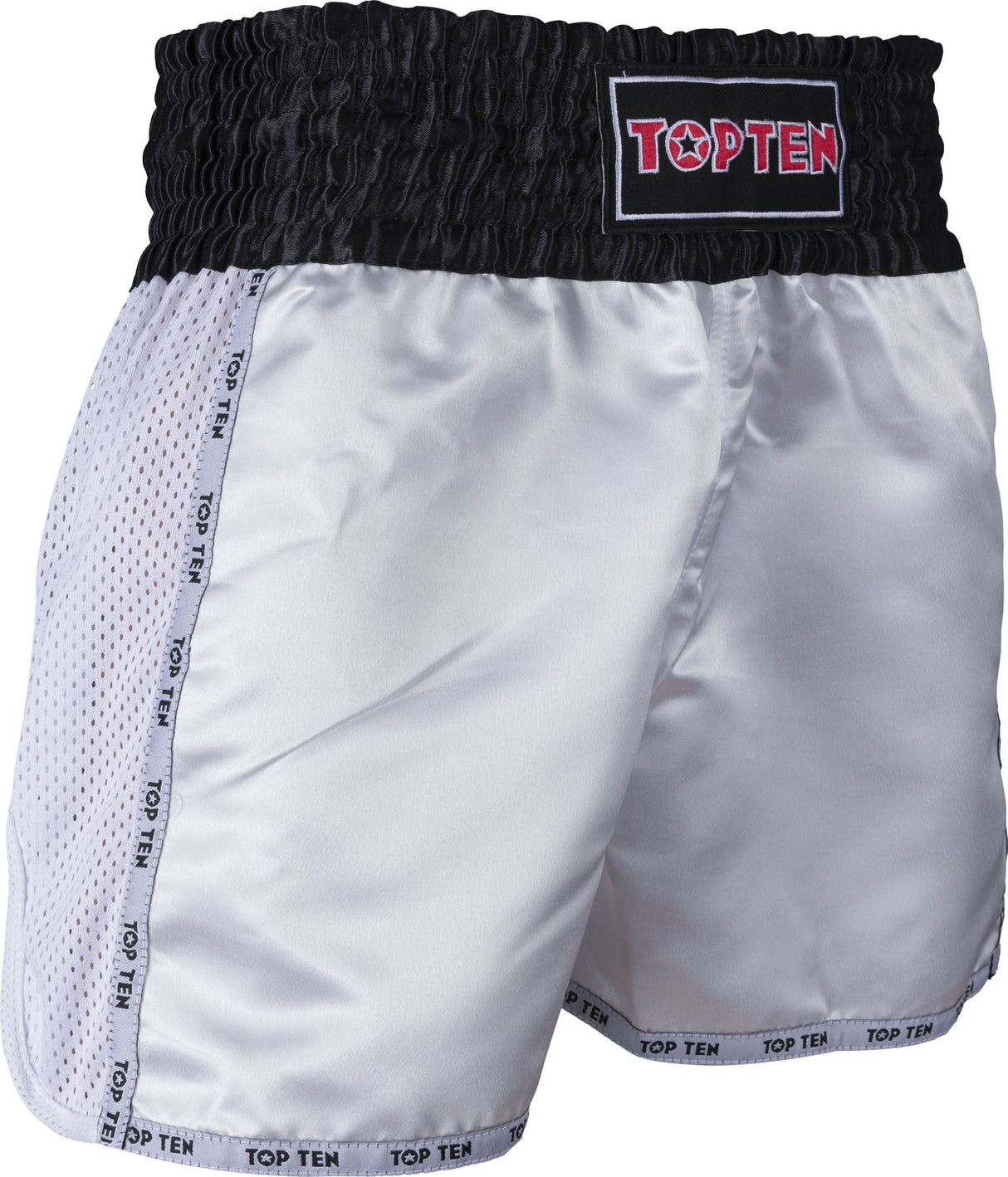 TOP TEN KickboxShorts “Thai Basic” White XL at Bytomic Trade and Wholesale
