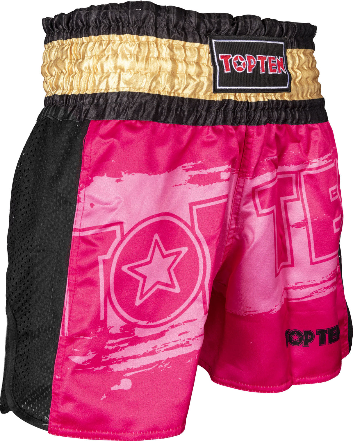 TOP TEN Kickboxing shorts “Power Ink” blackgold Pink - Gold XXL at Bytomic Trade and Wholesale