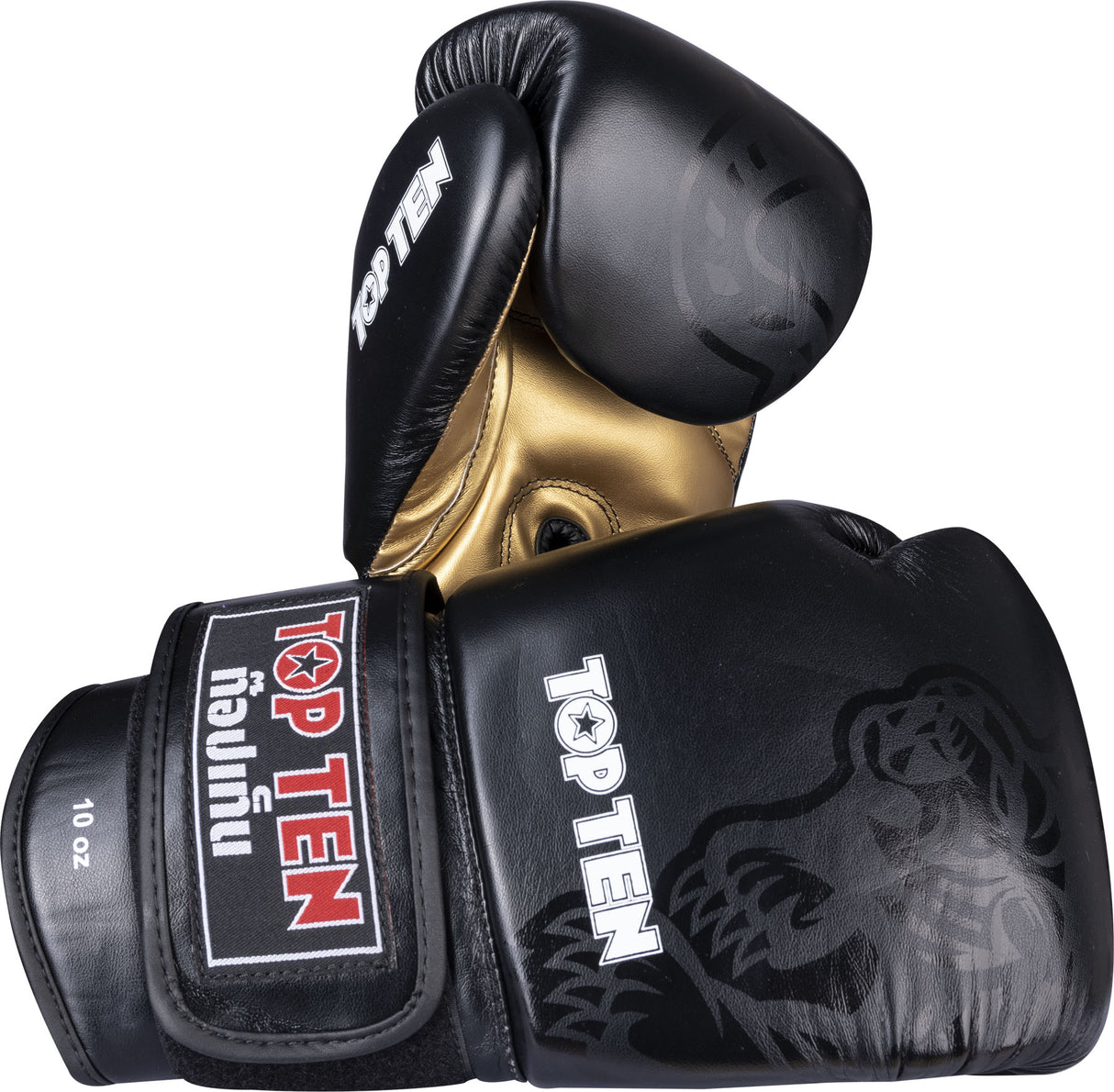TOP TEN Sparring gloves “Ajarn” 12 oz Black at Bytomic Trade and Wholesale