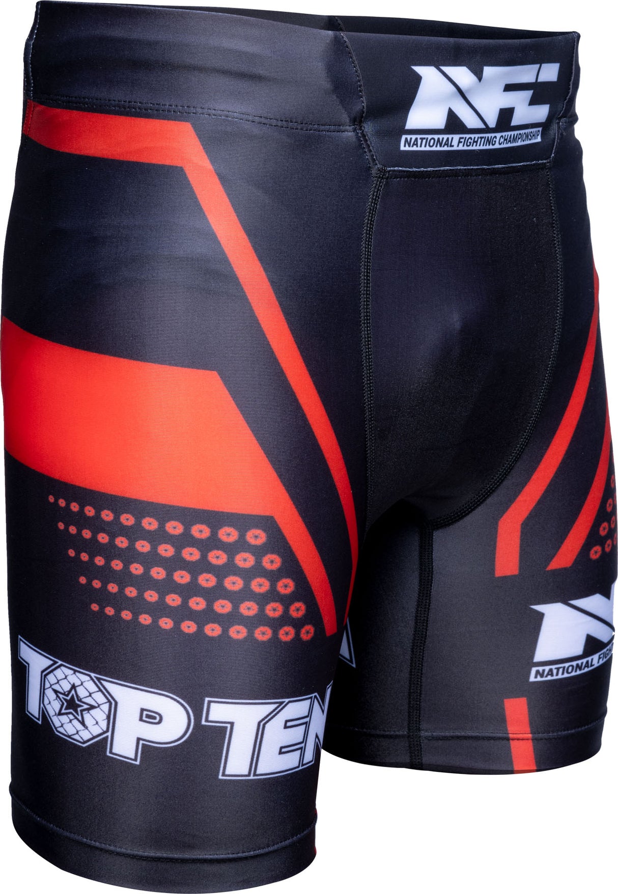 TOP TEN MMA Short Tights “NFC” blackblue Black - Red XL at Bytomic Trade and Wholesale