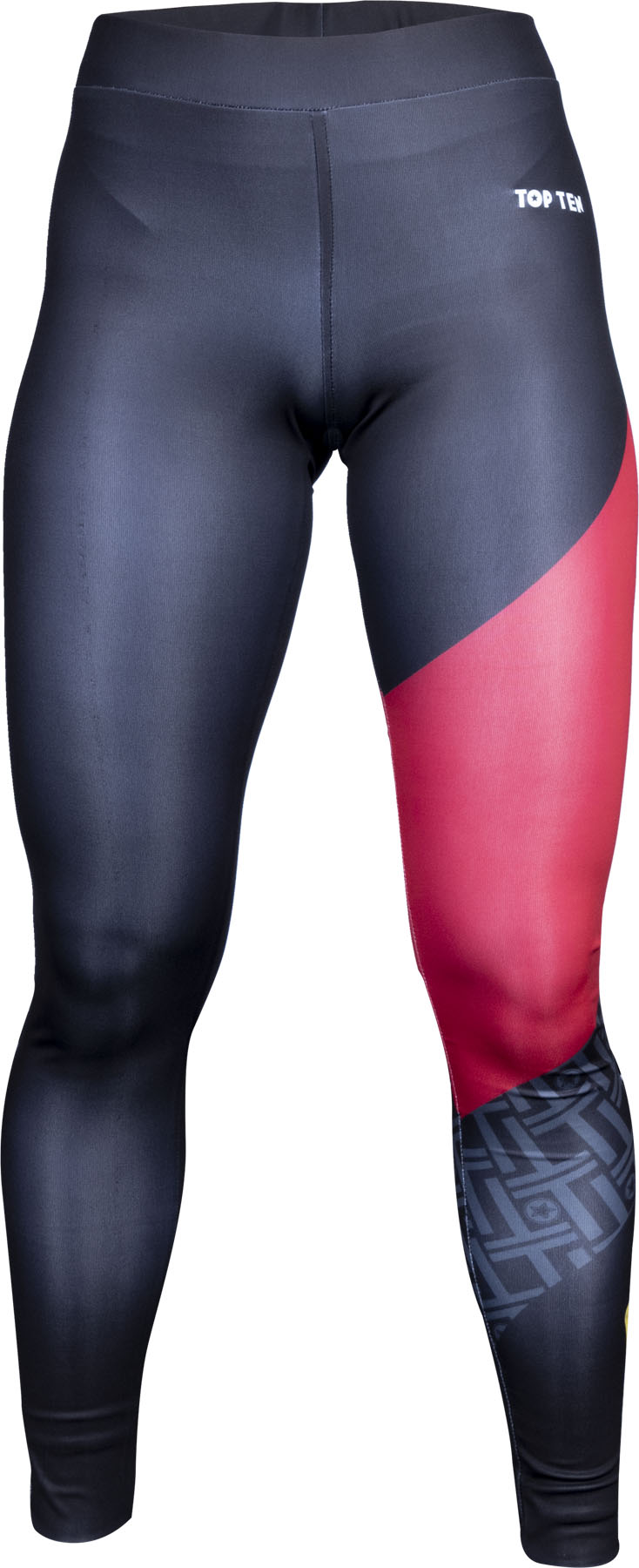 TOP TEN Leggings tights “ITF Color Ray” blackred at Bytomic Trade and Wholesale