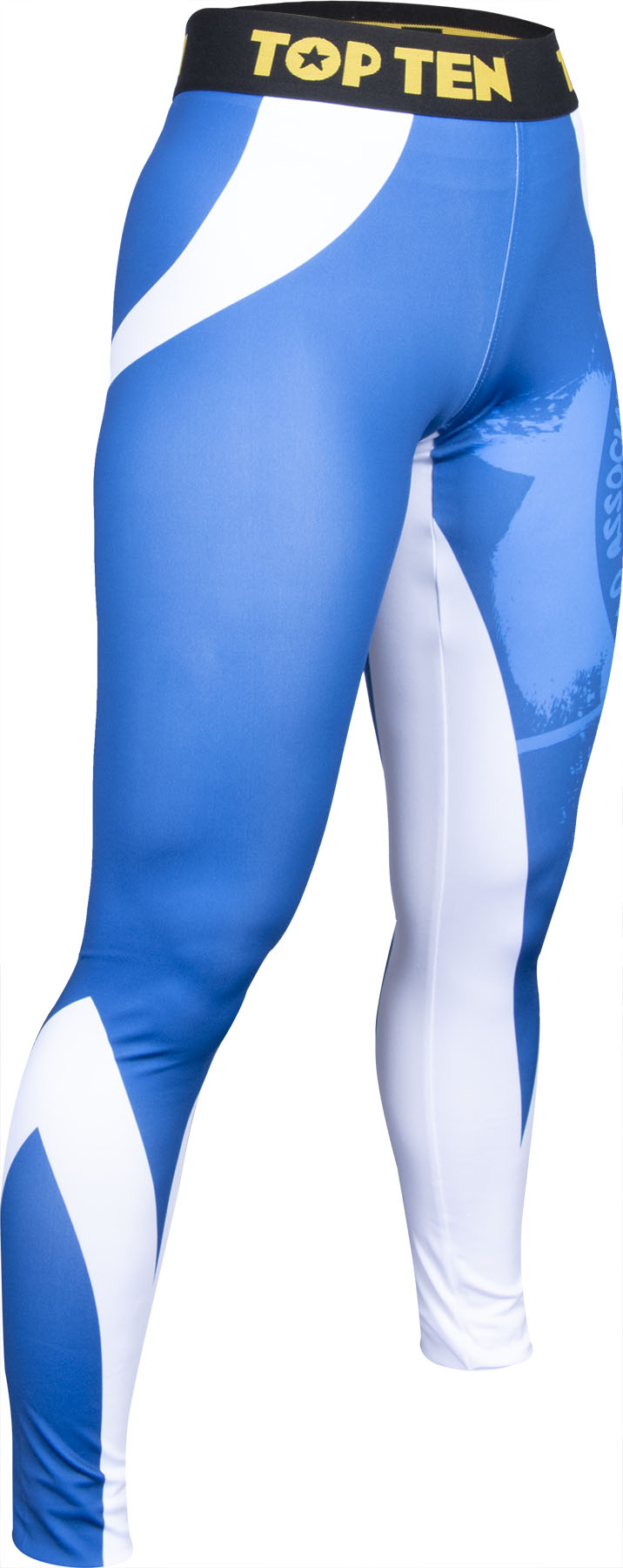 TOP TEN Leggings tights “WAKO Stretch” blauwhite Blue - White L at Bytomic Trade and Wholesale