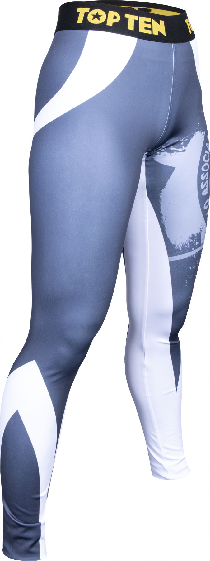 TOP TEN Leggings tights “WAKO Stretch” blauwhite White - Gray L at Bytomic Trade and Wholesale