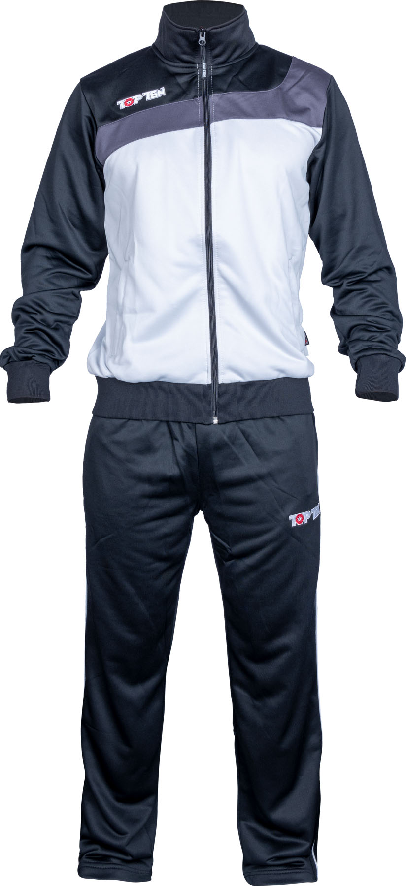 TOP TEN Tracksuit “Sporty” = blacksilver Black - Silver 164 cm 164 at Bytomic Trade and Wholesale