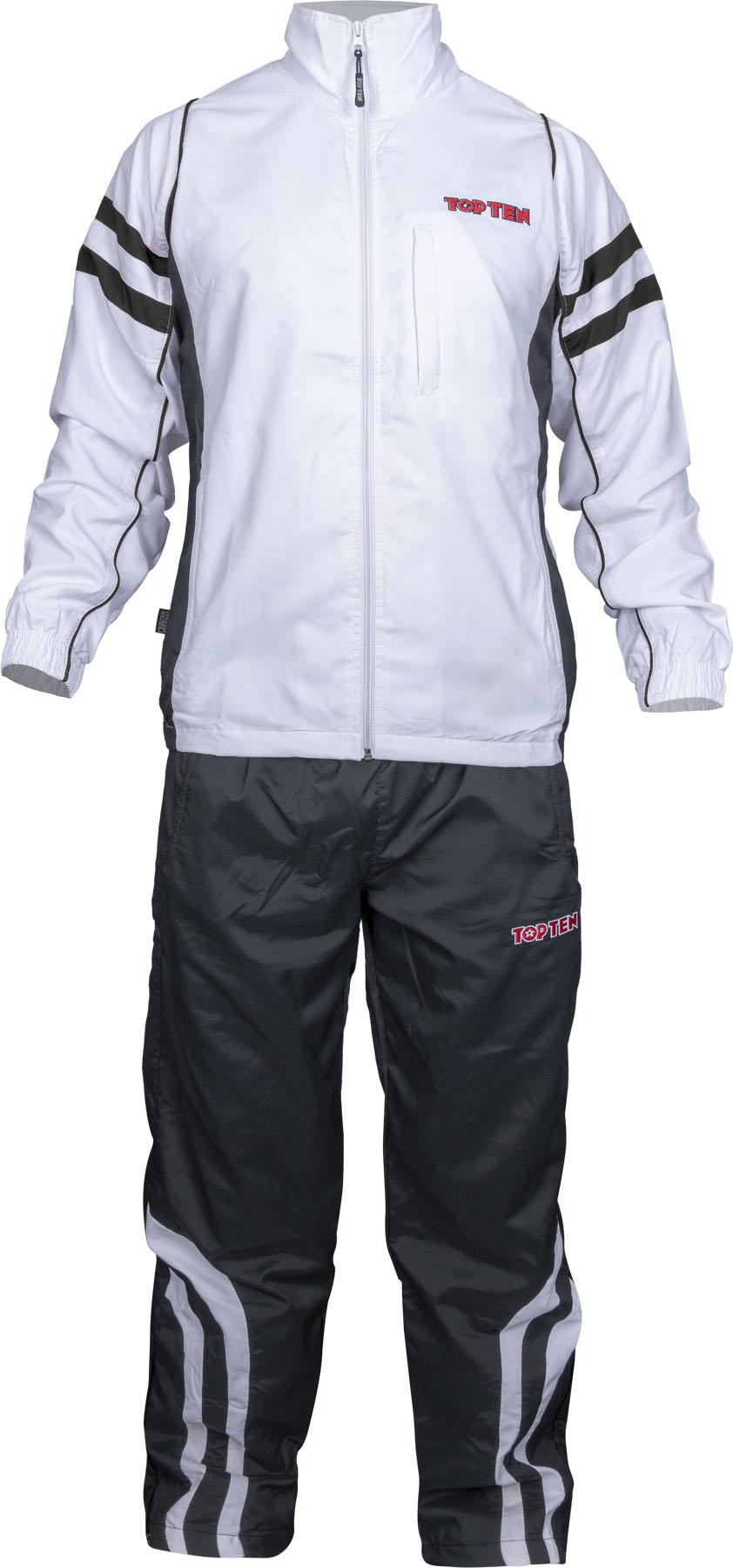 TOP TEN Tracksuit “Fight Elite” for Kids = whiteblack White - Black 128 cm 128 at Bytomic Trade and Wholesale