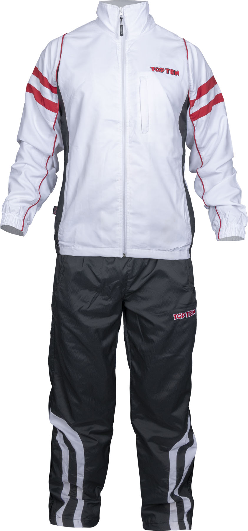 TOP TEN Tracksuit “Fight Elite” for Kids = whiteblack White - Red 128 cm 128 at Bytomic Trade and Wholesale