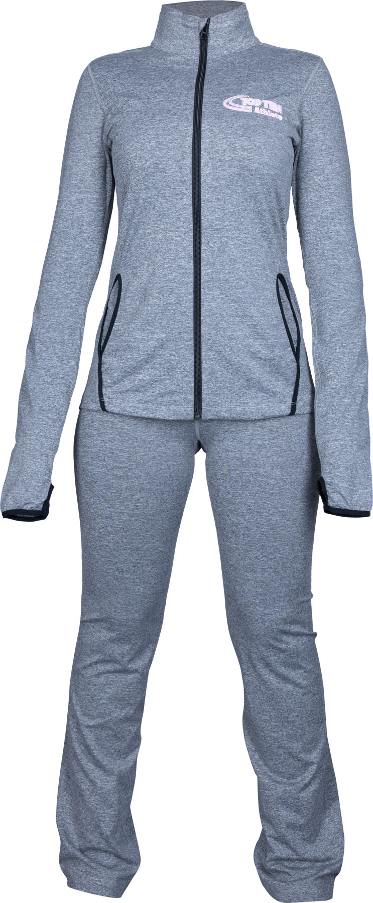 TOP TEN Tracksuit “Athlete” for women = Gray 160 cm S at Bytomic Trade and Wholesale