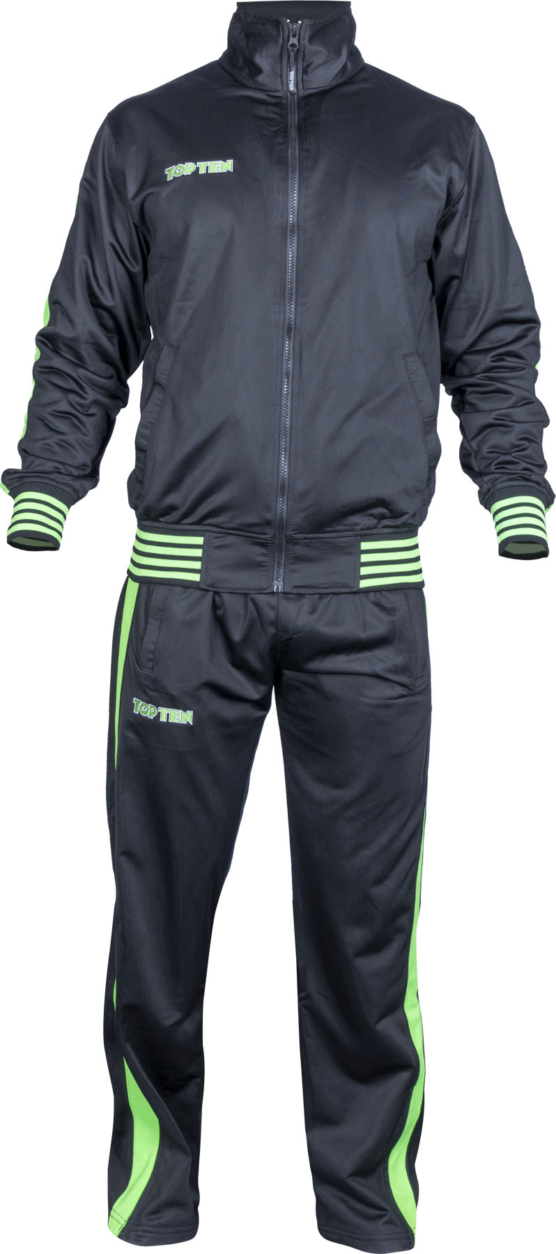 TOP TEN Tracksuit “Neon” = blackgreen Black - Green 190 cm XL at Bytomic Trade and Wholesale