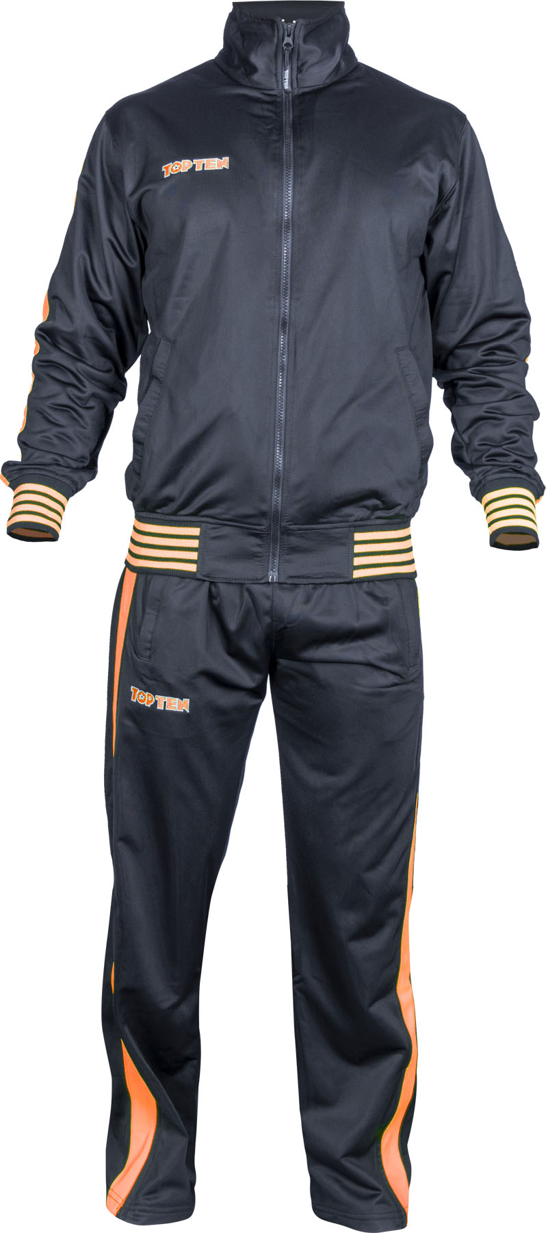 TOP TEN Tracksuit “Neon” = blackgreen Black - Orange 180 cm L at Bytomic Trade and Wholesale
