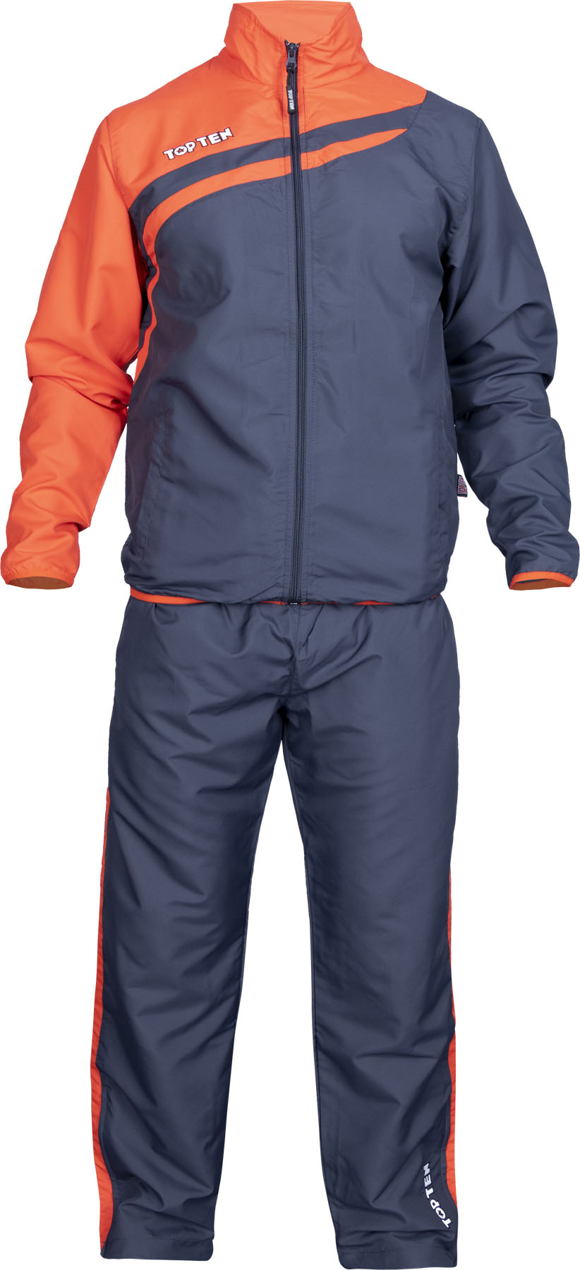 TOP TEN Tracksuit “Premium 2017” = blackorange Black - Orange 128 cm 128 at Bytomic Trade and Wholesale