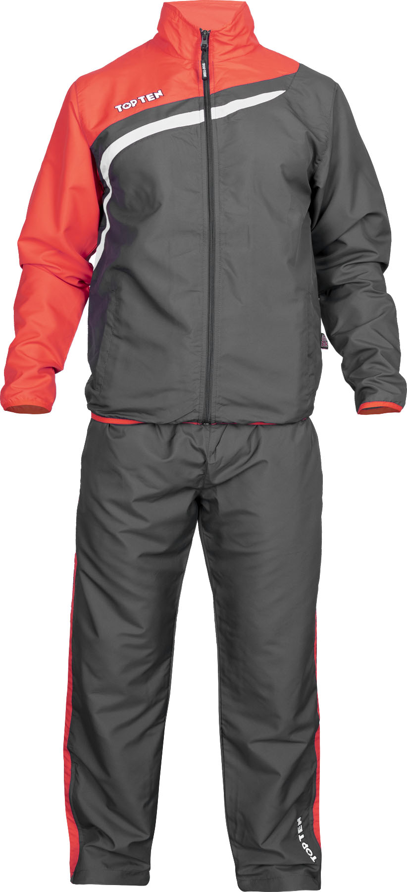 TOP TEN Tracksuit “Premium 2017” = blackorange Black - Red 128 cm 128 at Bytomic Trade and Wholesale