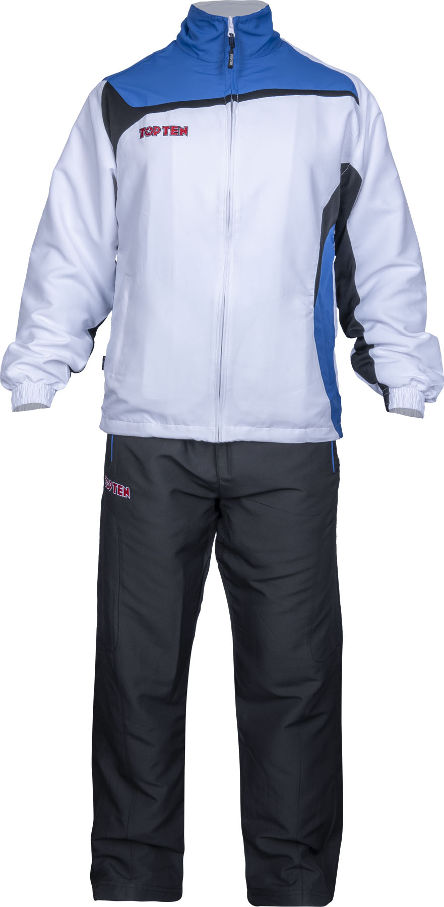 TOP TEN Tracksuit “Premium Class” with black pants = whiteblue White - Blue 128 cm 128 at Bytomic Trade and Wholesale