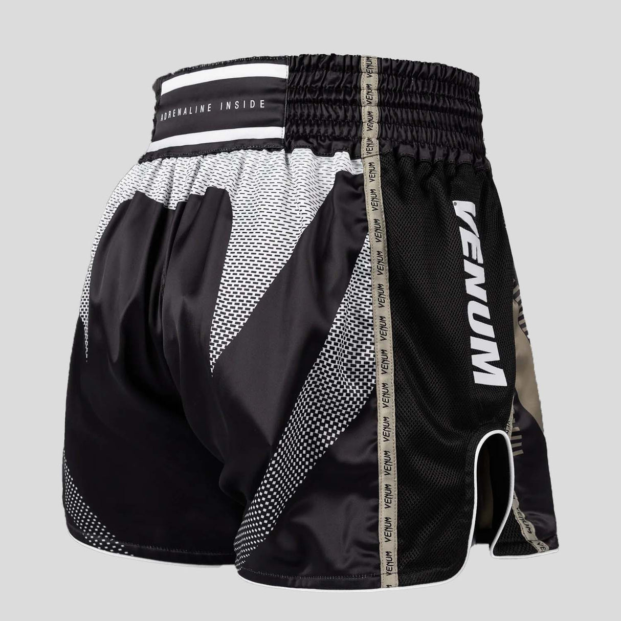 Venum Adrenaline Muay Thai Shorts Black/Sand at Bytomic Trade and Wholesale