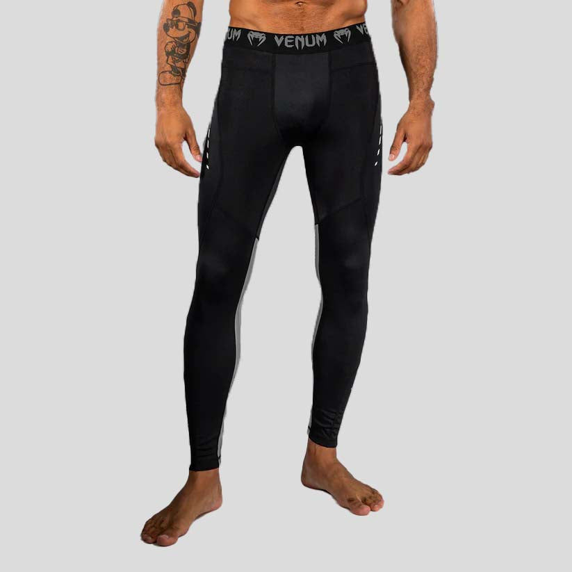 Venum Adrenaline Spats Black/Silver Grey