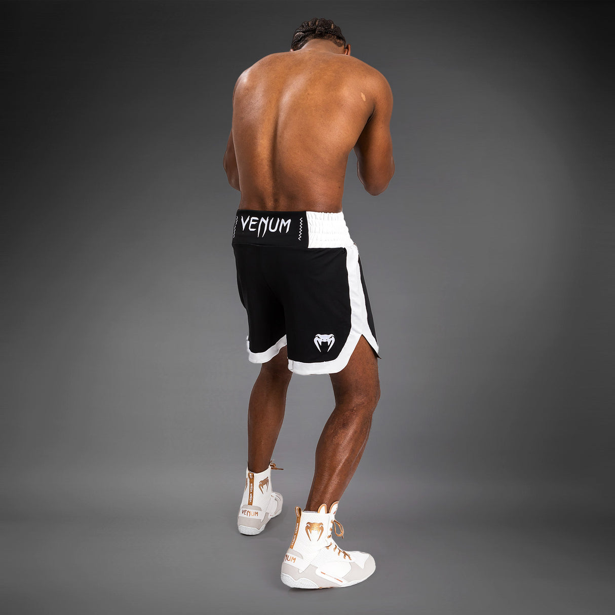 Venum Classic Boxing Shorts Black/White - detail