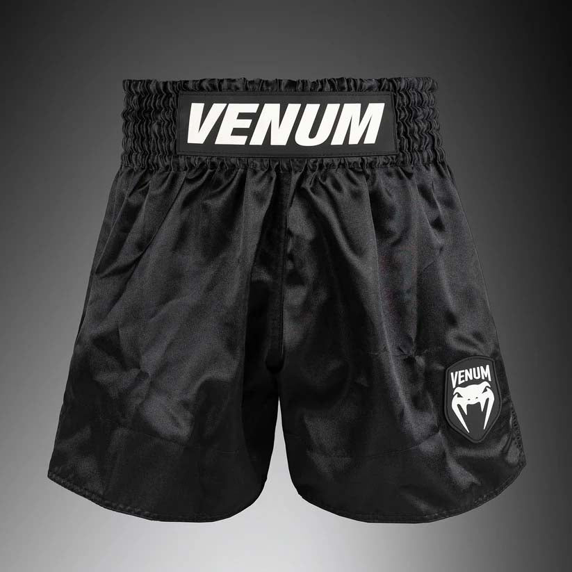 Venum Classic Evo Muay Thai Shorts Black/White at Bytomic Trade and Wholesale