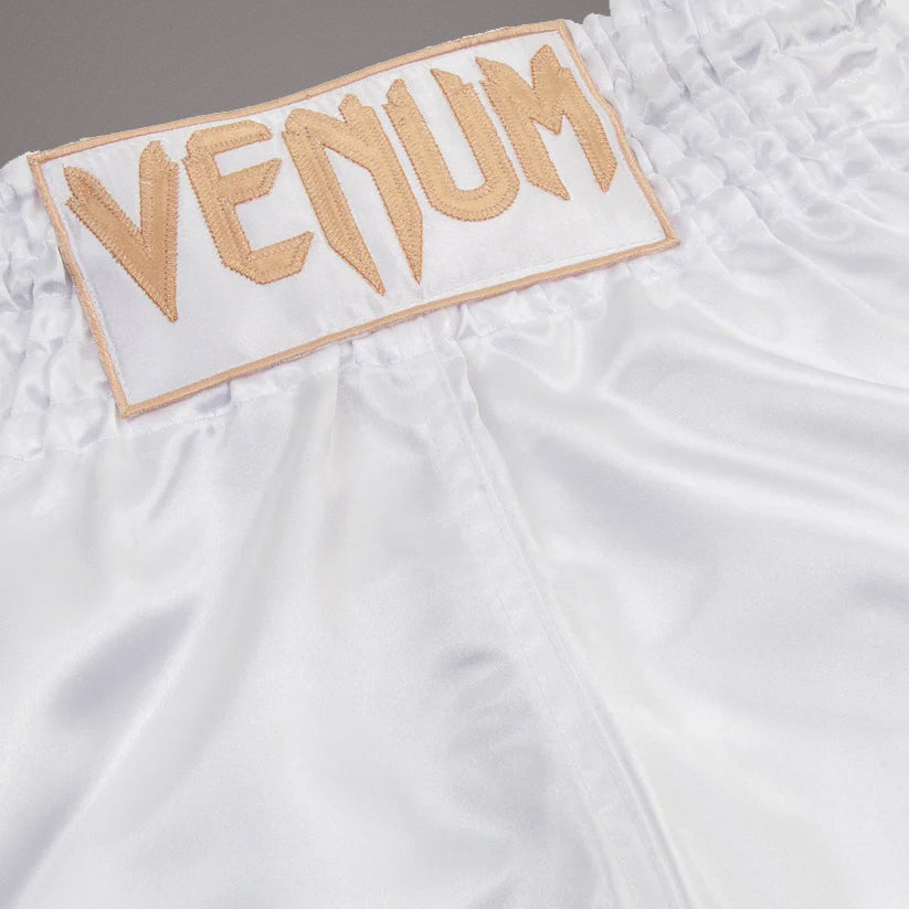 Venum Classic Muay Thai Short White/Gold - detail