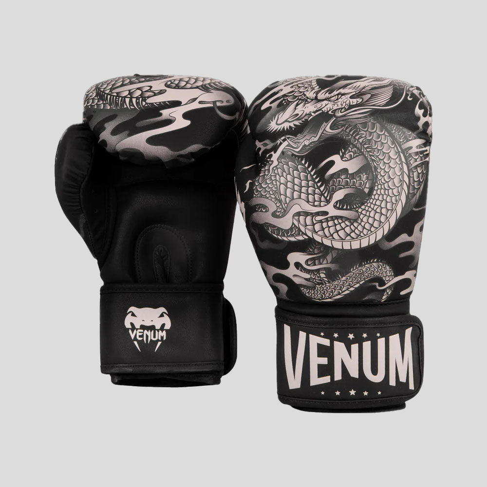 Venum Dragon's Flight Boxing Gloves Black/Sand at Bytomic Trade and Wholesale