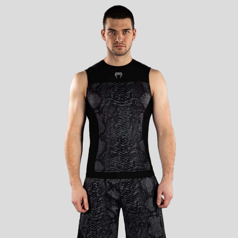 Venum G-Fit Scales Sleeveless Rash Guard Black/Charcoal Grey at Bytomic Trade and Wholesale