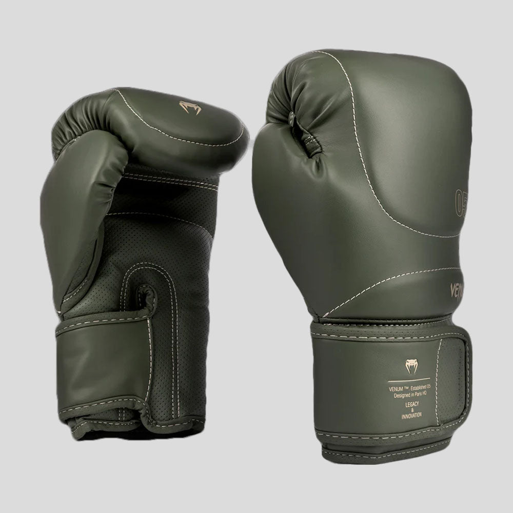 Venum Impact Evo Boxing Gloves Military Green at Bytomic Trade and Wholesale