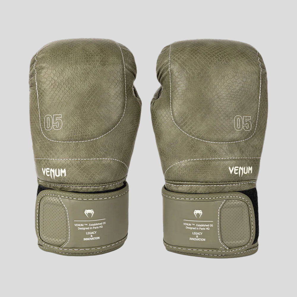 Venum Impact Evo Scales Boxing Gloves Army Green at Bytomic Trade and Wholesale