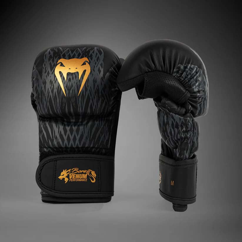 Venum x Chimaev Sparring Gloves Black/Gold at Bytomic Trade and Wholesale