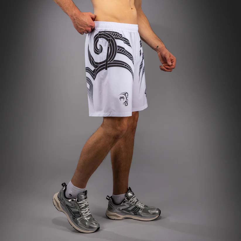 Venum x Mike Tyson Tiger Training Shorts Optical White/Deep Black