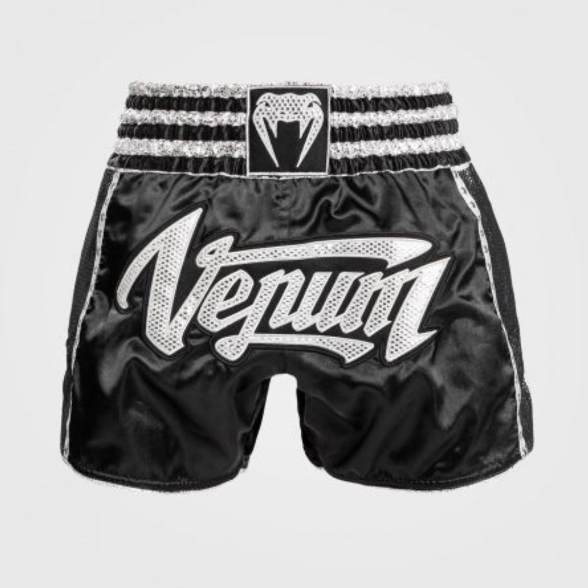 Black/Silver Venum Absolute 2.0 Muay Thai Shorts at Bytomic Trade and Wholesale