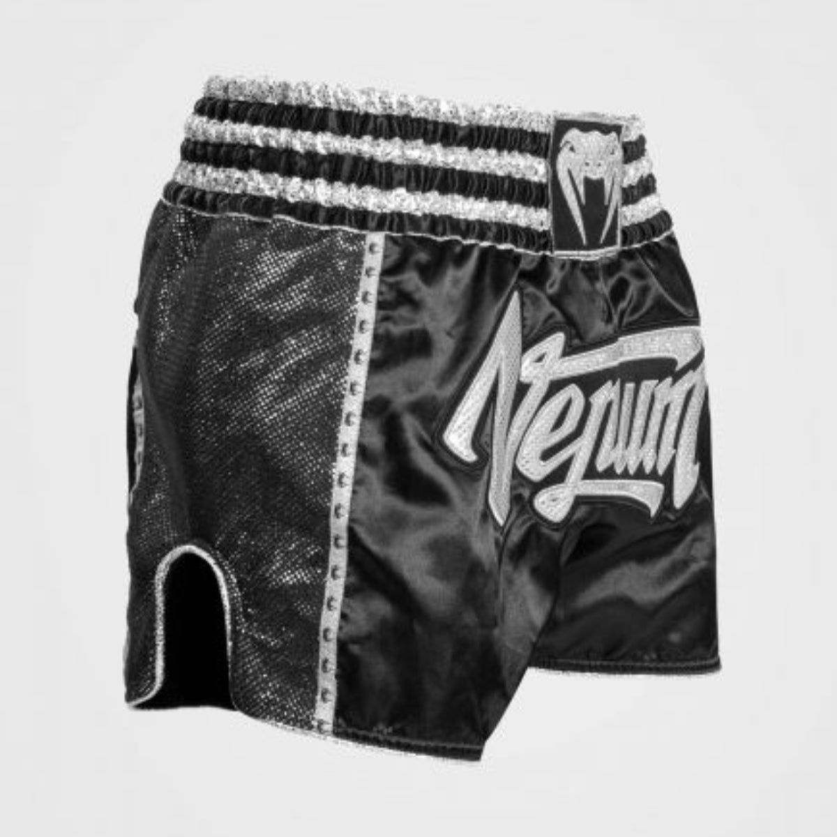 Black/Silver Venum Absolute 2.0 Muay Thai Shorts at Bytomic Trade and Wholesale