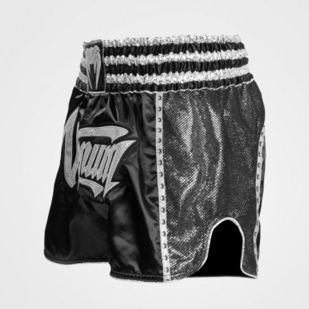 Black/Silver Venum Absolute 2.0 Muay Thai Shorts at Bytomic Trade and Wholesale