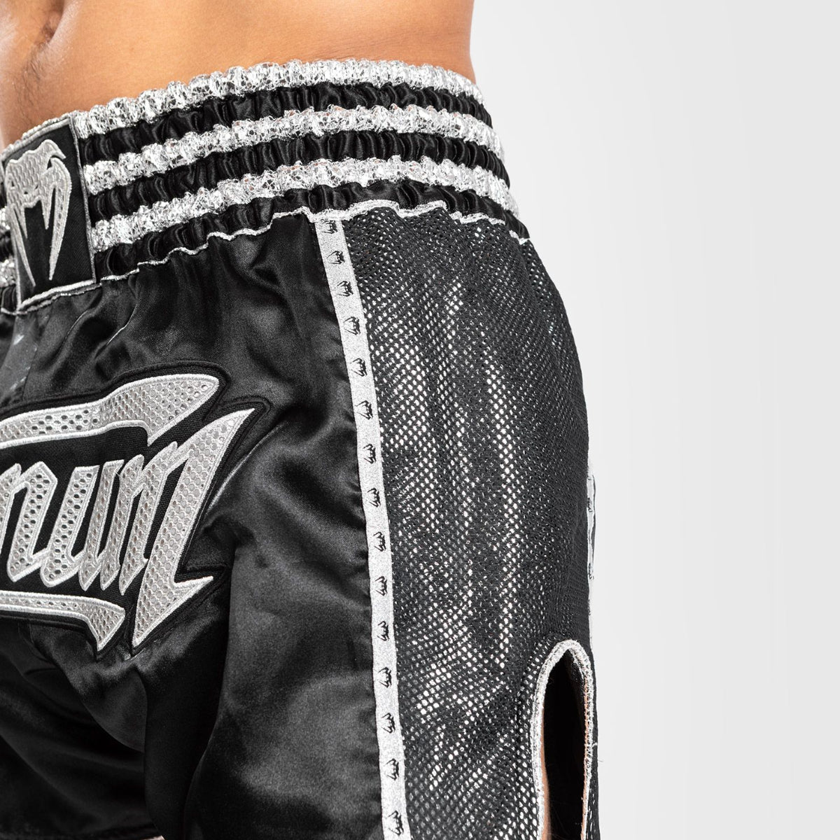 Black/Silver Venum Absolute 2.0 Muay Thai Shorts at Bytomic Trade and Wholesale