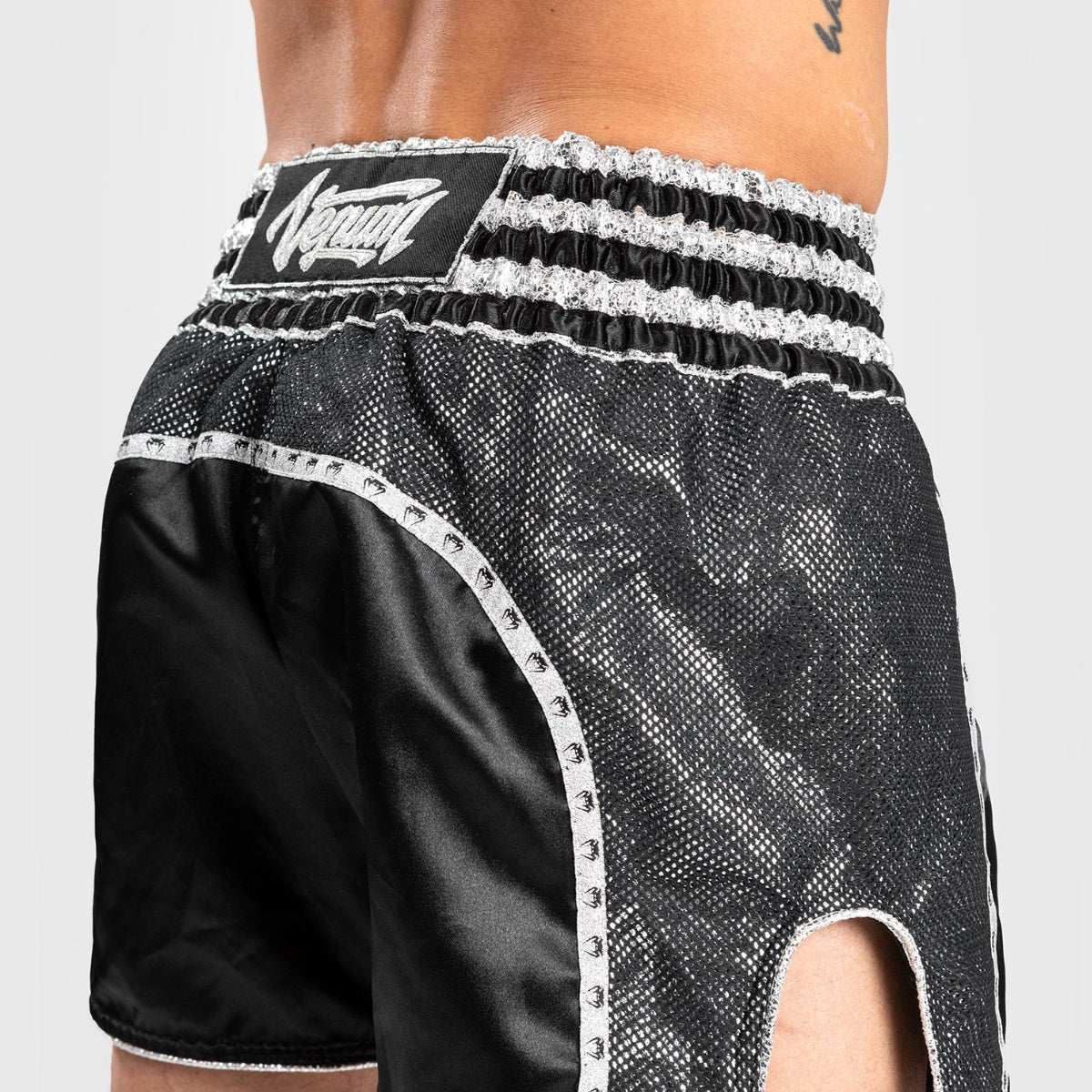 Black/Silver Venum Absolute 2.0 Muay Thai Shorts at Bytomic Trade and Wholesale